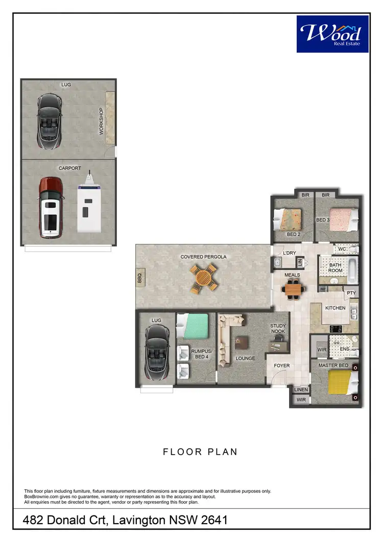 Floorplan of Homely house listing, 482 Donald Crt, Lavington NSW 2641