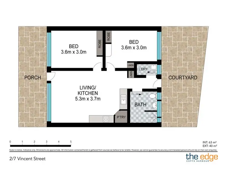 Floorplan of Homely unit listing, 2/7 Vincent Street, Coffs Harbour NSW 2450