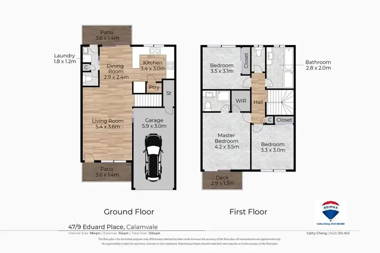 Floorplan of Homely townhouse listing, 44/9 Eduard Place, Calamvale QLD 4116