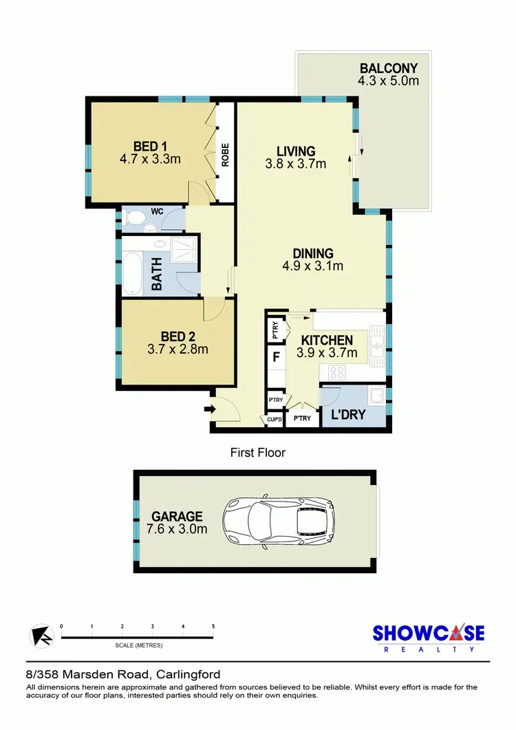 Floorplan of Homely unit listing, 8/358 Marsden Road, Carlingford NSW 2118
