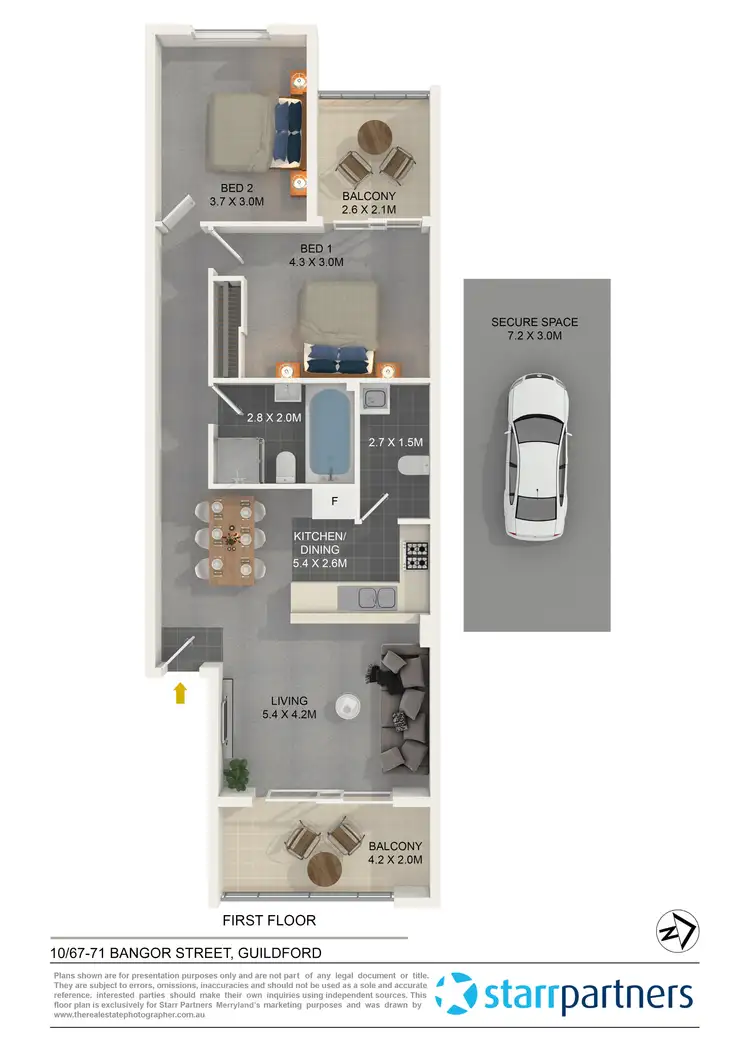 Floorplan of Homely unit listing, 10/67-71 Bangor Street, Guildford NSW 2161