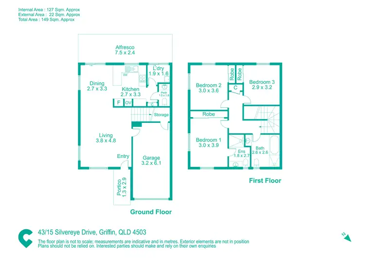 Floorplan of Homely townhouse listing, 43/15 Silvereye Drive, Griffin QLD 4503
