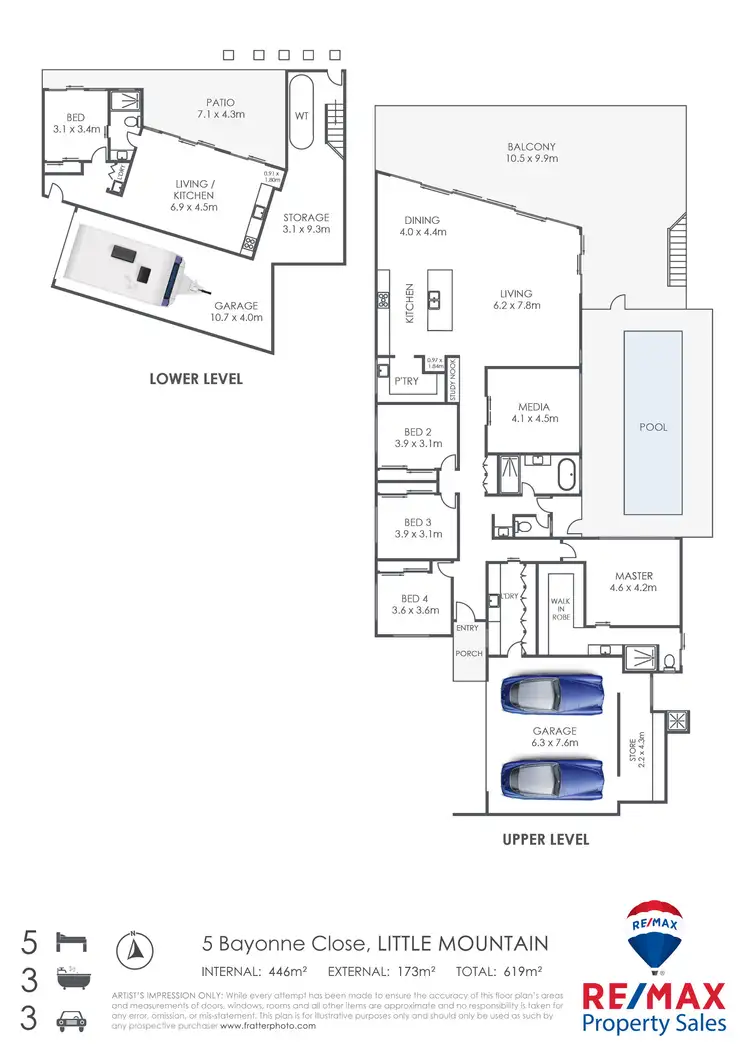 Floorplan of Homely house listing, 5 Bayonne Close, Little Mountain QLD 4551