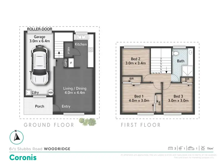 Floorplan of Homely townhouse listing, 6/1 Stubbs Road, Woodridge QLD 4114