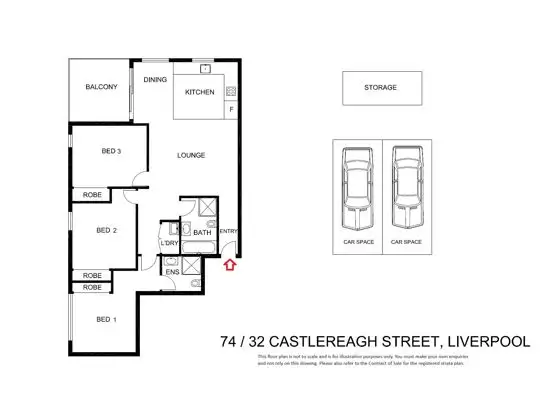 Floorplan of Homely apartment listing, 74/32 Castlereagh St, Liverpool NSW 2170
