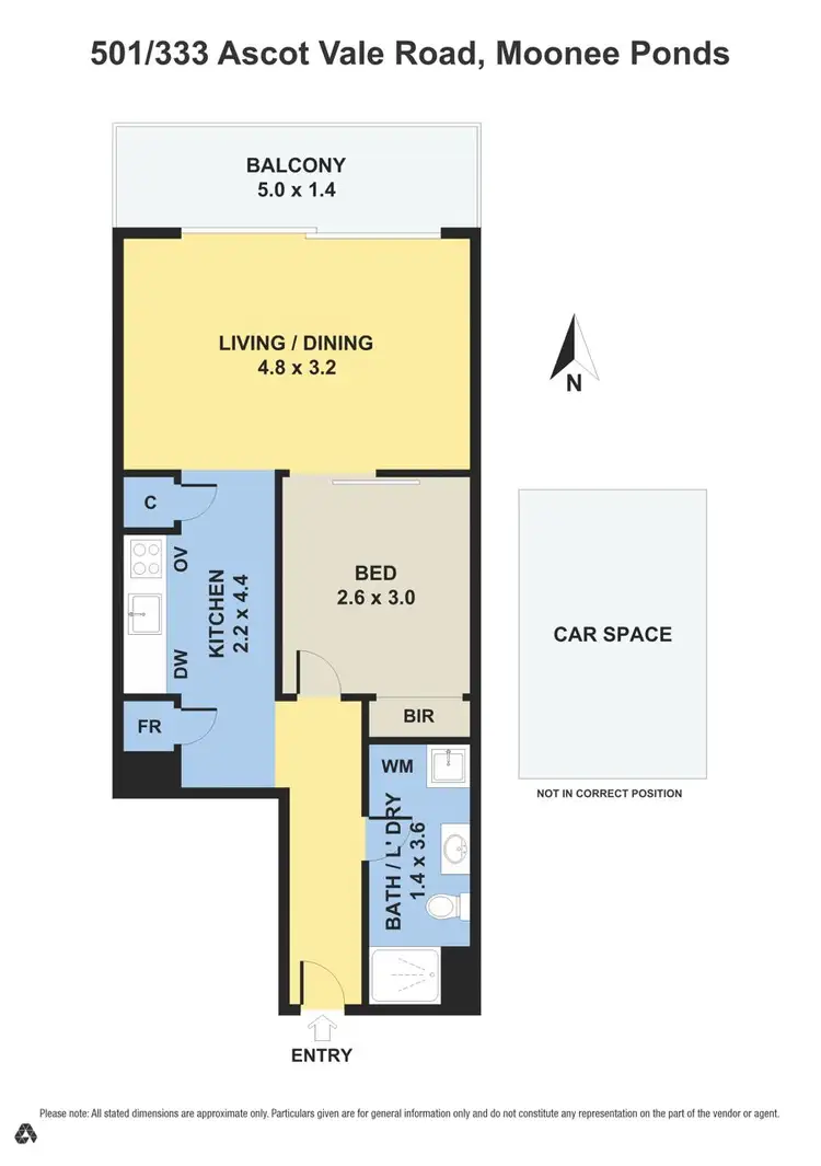 Floorplan of Homely apartment listing, 501/333 Ascot Vale Road, Moonee Ponds VIC 3039