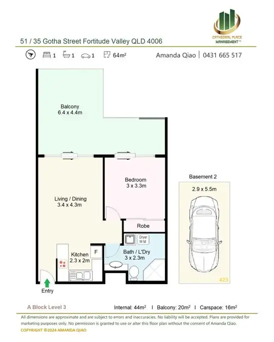 Floorplan of Homely apartment listing, 51/35 Gotha Street, Fortitude Valley QLD 4006