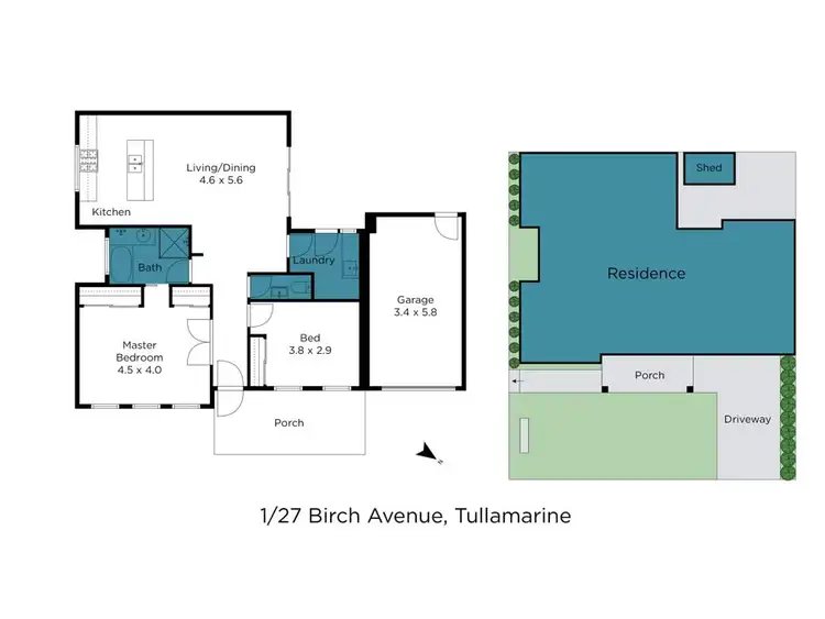 Floorplan of Homely unit listing, 1/27 Birch Avenue, Tullamarine VIC 3043