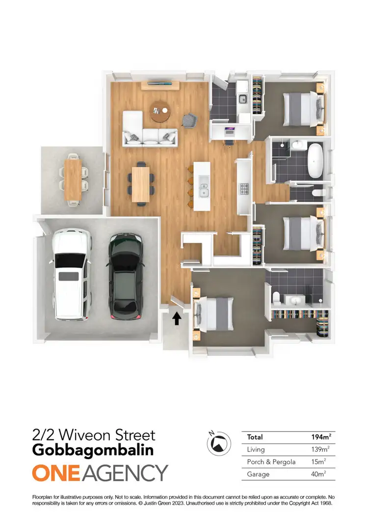 Floorplan of Homely villa listing, 2 WIVEON STREET, Gobbagombalin NSW 2650