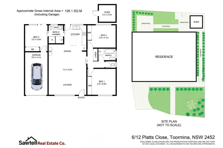Floorplan of Homely villa listing, 6/12 Platts Close, Toormina NSW 2452