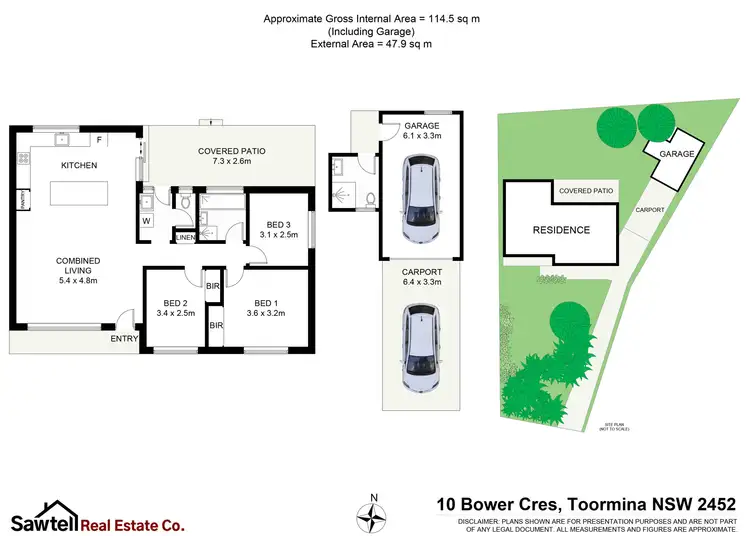 Floorplan of Homely house listing, 10 Bower Crescent, Toormina NSW 2452
