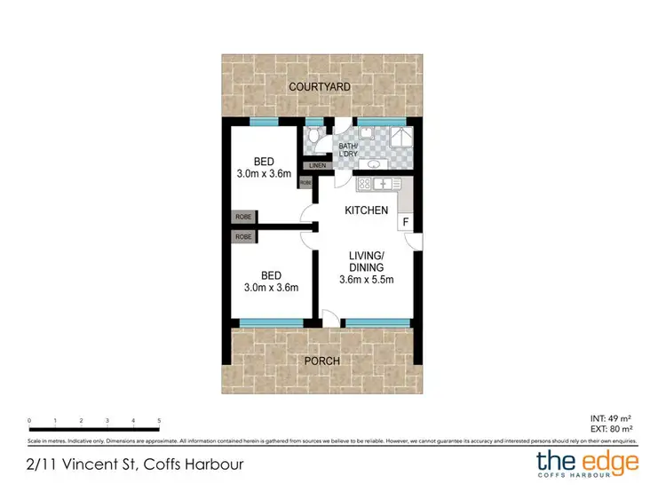Floorplan of Homely unit listing, 2/11 Vincent Street, Coffs Harbour NSW 2450