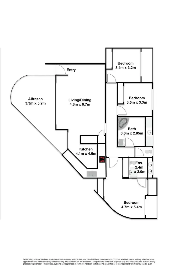 Floorplan of Homely unit listing, 1/50 Parkyn Parade, Mooloolaba QLD 4557