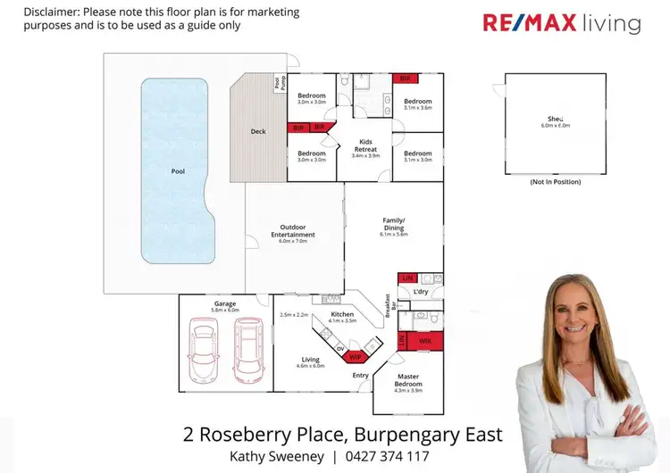 Floorplan of Homely rural property listing, 2 Roseberry Place, Burpengary East QLD 4505