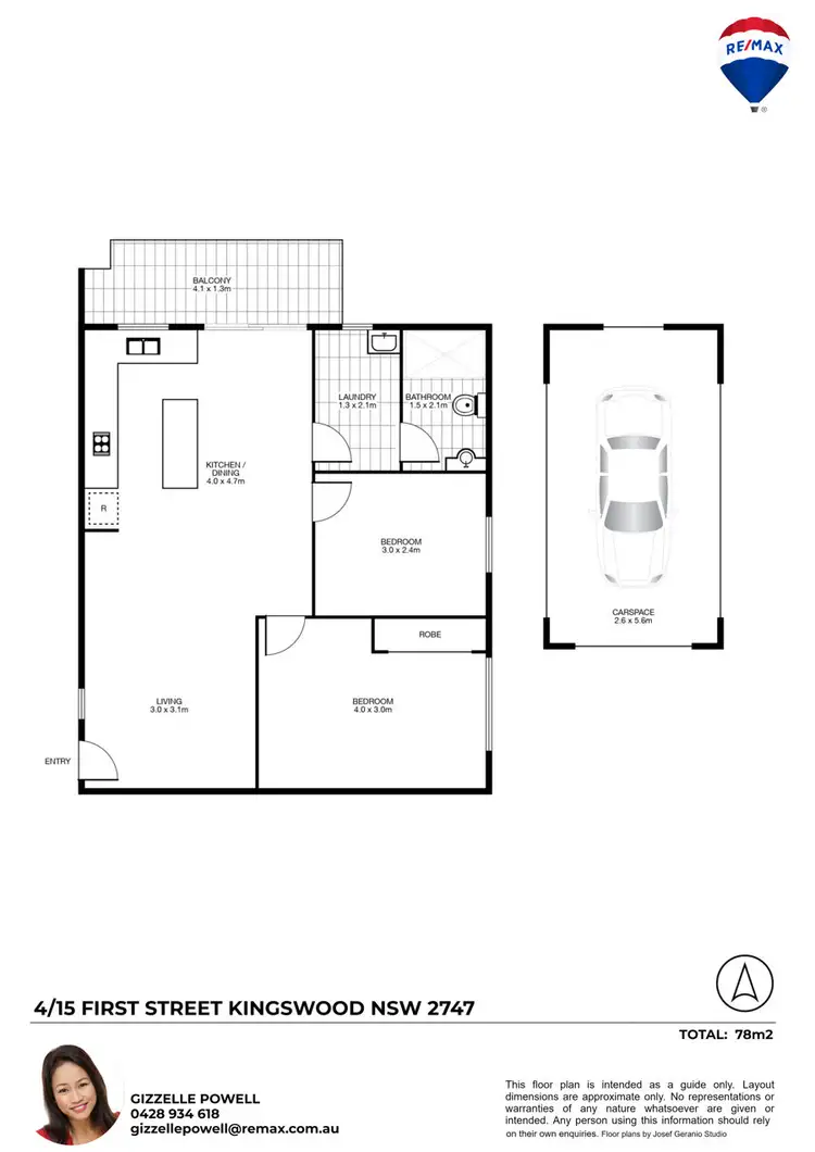 Floorplan of Homely apartment listing, 4/15 FIRST STREET, Kingswood NSW 2747