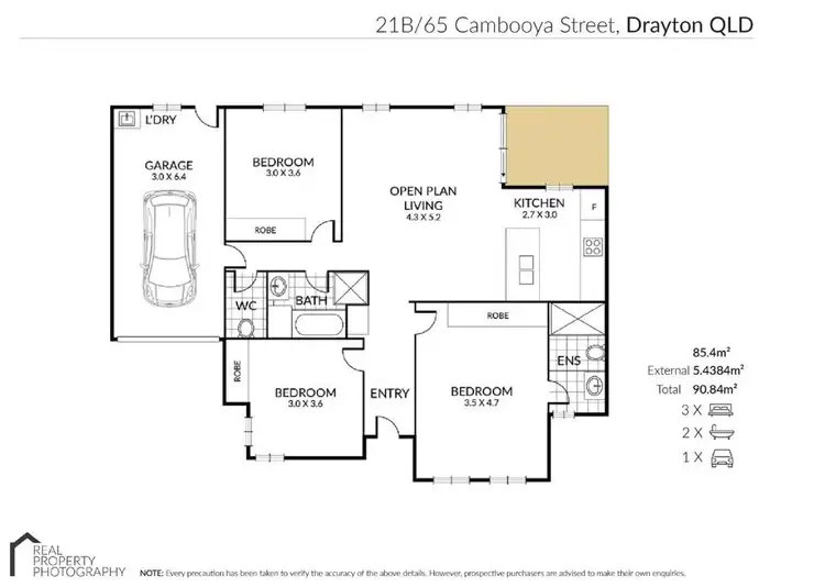 Floorplan of Homely unit listing, 21b/65 Cambooya Street, Drayton QLD 4350