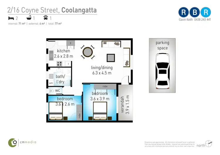 Floorplan of Homely unit listing, 2/16 Coyne Street, Coolangatta QLD 4225