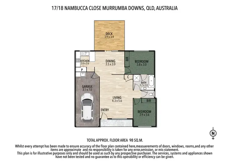 Floorplan of Homely townhouse listing, 17/18 Nambucca Close, Murrumba Downs QLD 4503