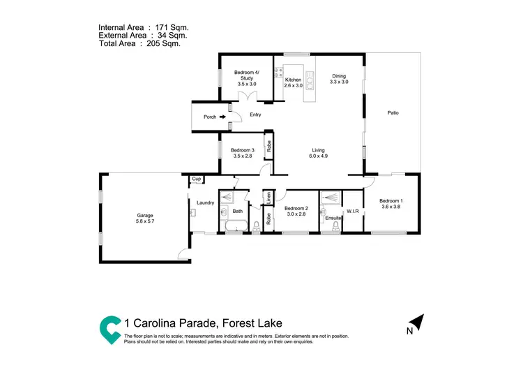 Floorplan of Homely house listing, 1 Carolina Parade, Forest Lake QLD 4078