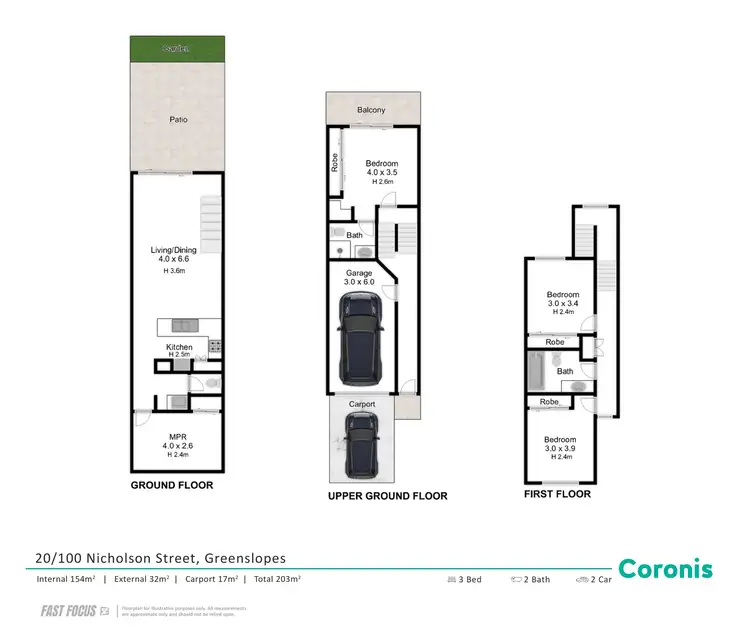 Floorplan of Homely townhouse listing, 20/100 Nicholson Street, Greenslopes QLD 4120