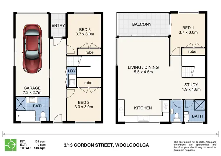 Floorplan of Homely townhouse listing, 3/13 Gordon Street, Woolgoolga NSW 2456