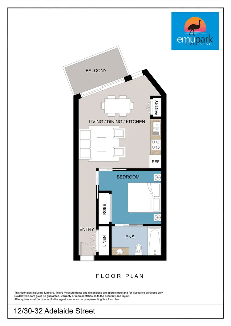 Floorplan of Homely unit listing, 12/30-32 Adelaide Street, Yeppoon QLD 4703