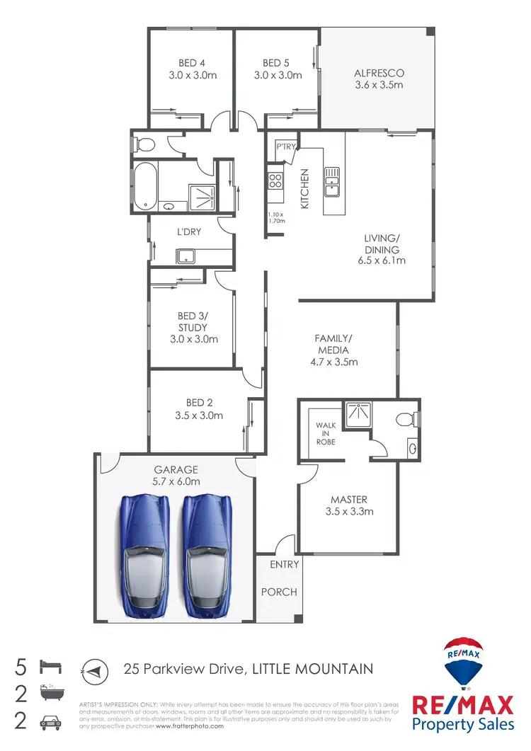 Floorplan of Homely house listing, 25 Parkview Drive, Little Mountain QLD 4551
