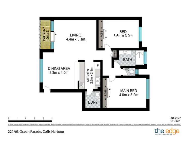 Floorplan of Homely unit listing, 221/63 Ocean Parade, Coffs Harbour NSW 2450