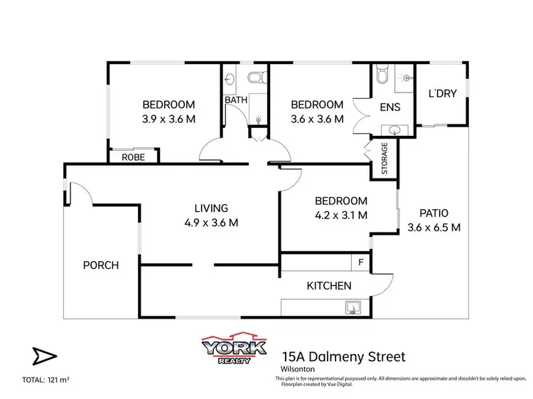 Floorplan of Homely house listing, 15a Dalmeny Street, Wilsonton QLD 4350