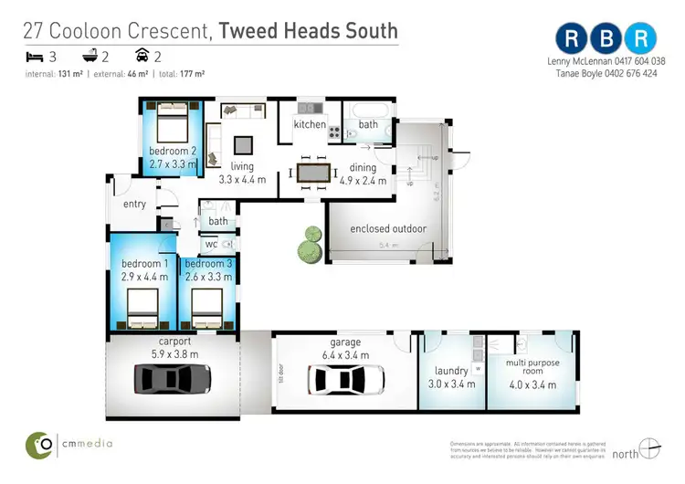 Floorplan of Homely house listing, 27 Cooloon Crescent, Tweed Heads South NSW 2486
