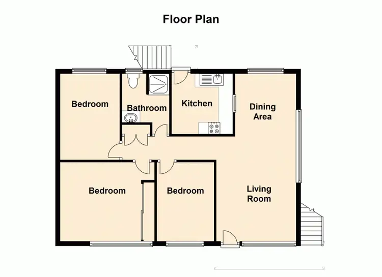 Floorplan of Homely unit listing, 1/15 Sidney Street, Nundah QLD 4012