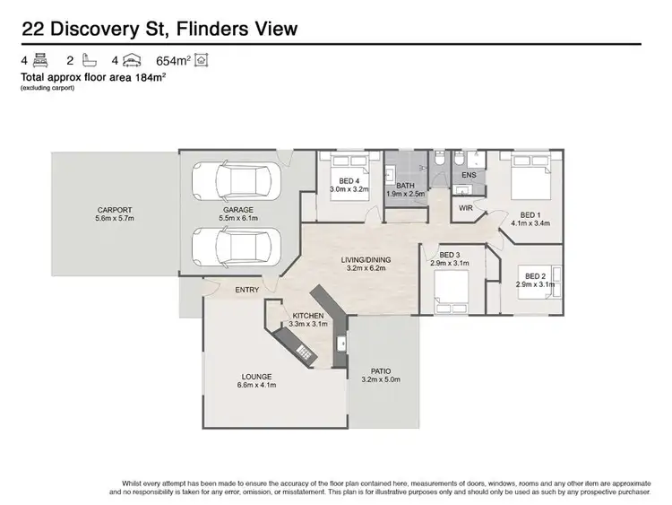 Floorplan of Homely house listing, 22 Discovery Street, Flinders View QLD 4305