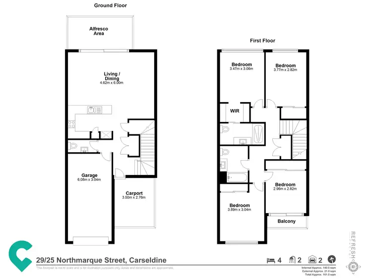 Floorplan of Homely townhouse listing, 29/25 Northmarque Street, Carseldine QLD 4034