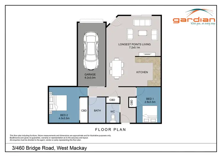 Floorplan of Homely unit listing, 460 Bridge Road, West Mackay QLD 4740