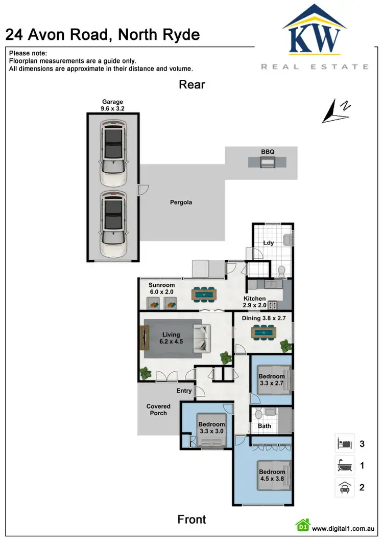 Floorplan of Homely house listing, 24 Avon Road, North Ryde NSW 2113