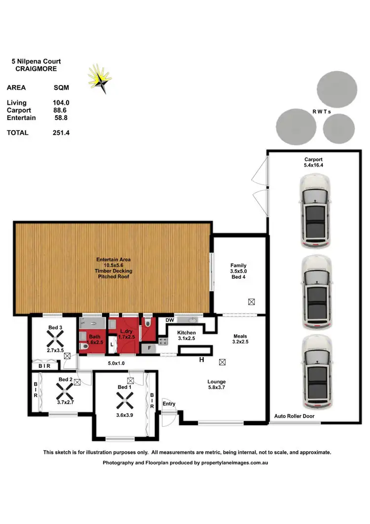 Floorplan of Homely house listing, 5 Nilpena Court, Craigmore SA 5114