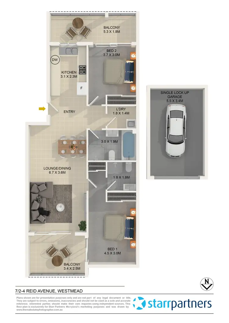 Floorplan of Homely unit listing, 7/2-4 Reid Avenue, Westmead NSW 2145