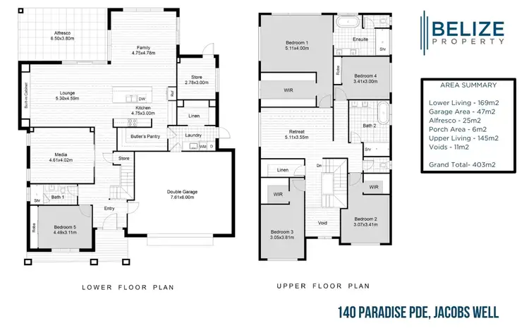 Floorplan of Homely house listing, 140 Paradise Parade, Jacobs Well QLD 4208