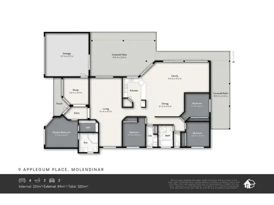 Floorplan of Homely house listing, 9 Applegum Place, Molendinar QLD 4214