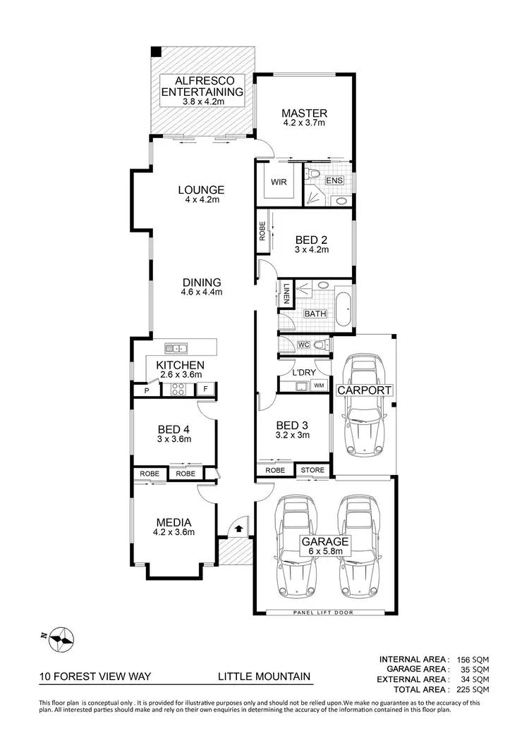 Floorplan of Homely house listing, 10 Forest View Way, Little Mountain QLD 4551