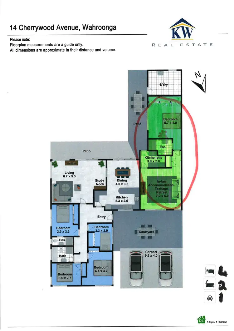 Floorplan of Homely house listing, 14 Cherrywood Ave, Wahroonga NSW 2076