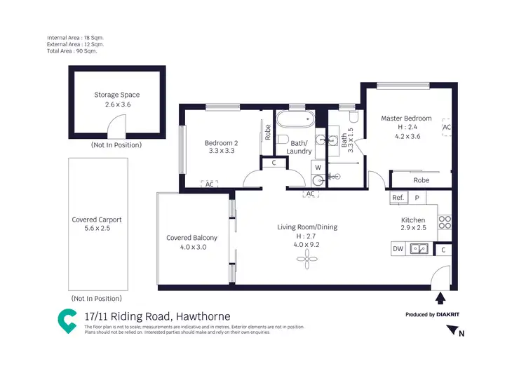 Floorplan of Homely apartment listing, 17/11 Riding Road, Hawthorne QLD 4171