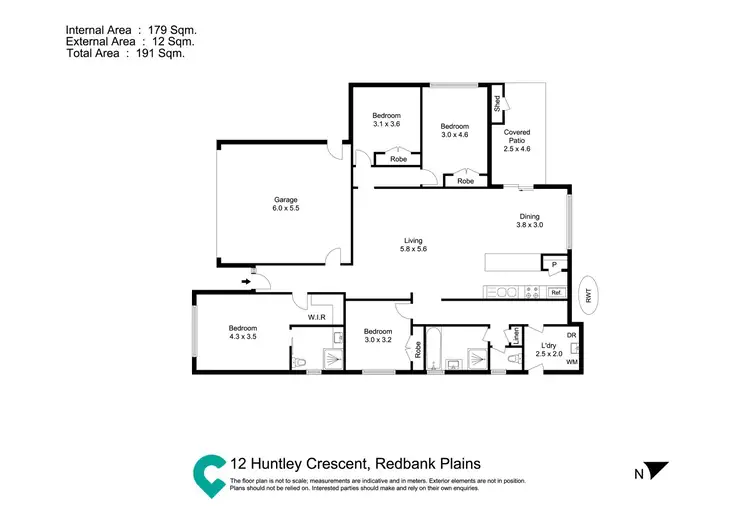 Floorplan of Homely house listing, 12 Huntley Crescent, Redbank Plains QLD 4301