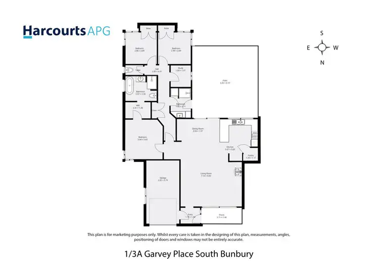Floorplan of Homely house listing, 1/3A Garvey Place, Bunbury WA 6230