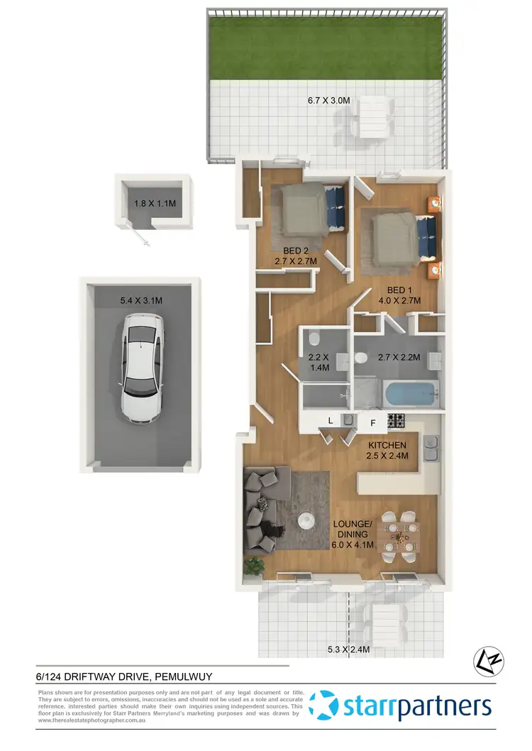 Floorplan of Homely unit listing, 6/124 Driftway Drive, Pemulwuy NSW 2145