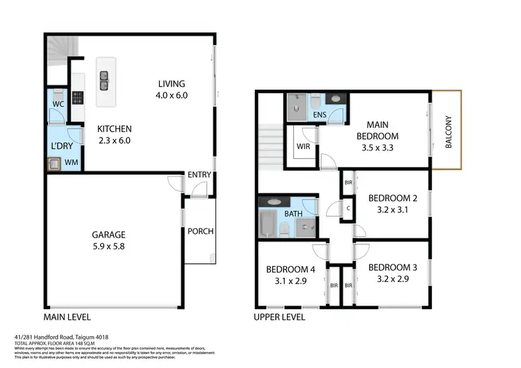 Floorplan of Homely townhouse listing, 41/295 Handford Road, Taigum QLD 4018