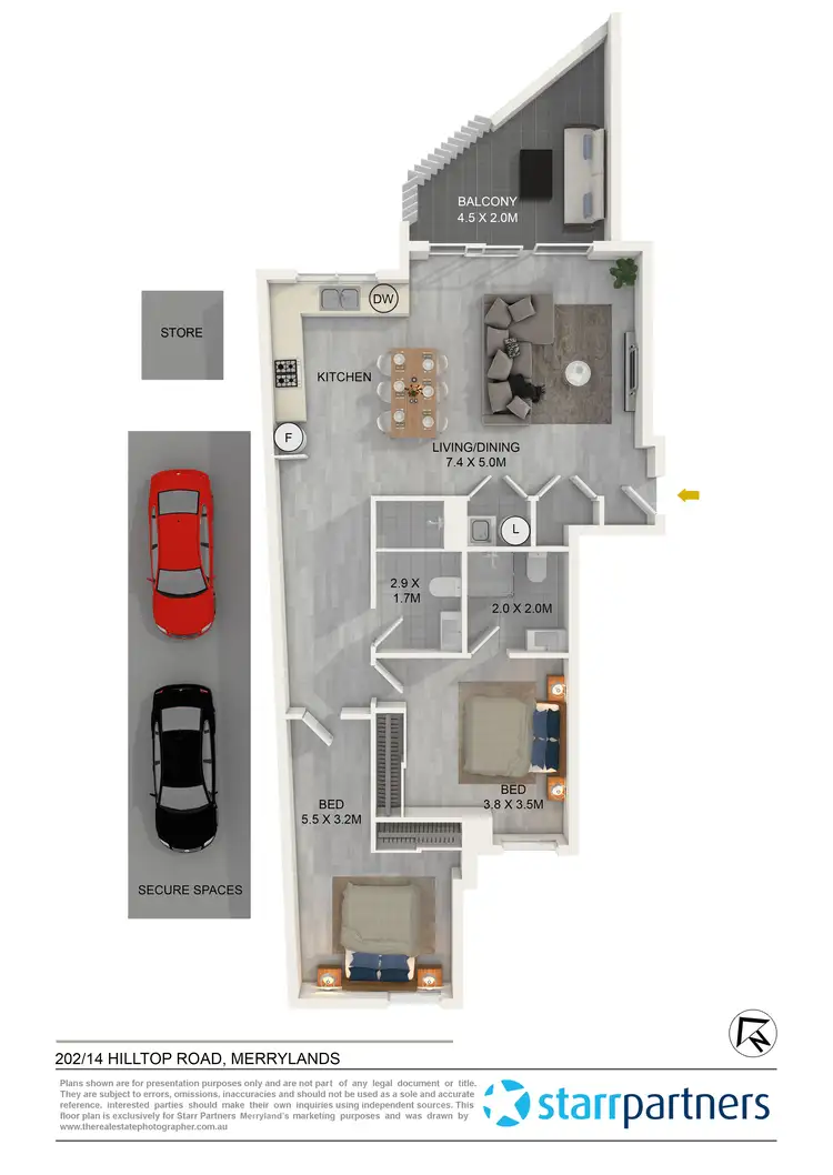 Floorplan of Homely unit listing, 14 Hilltop Road, Merrylands NSW 2160