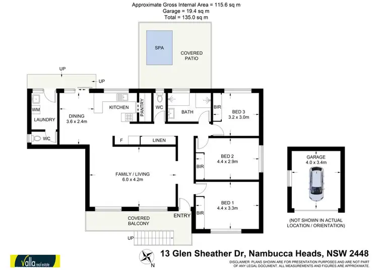 Floorplan of Homely house listing, 13 GLEN SHEATHER DRIVE, Nambucca Heads NSW 2448