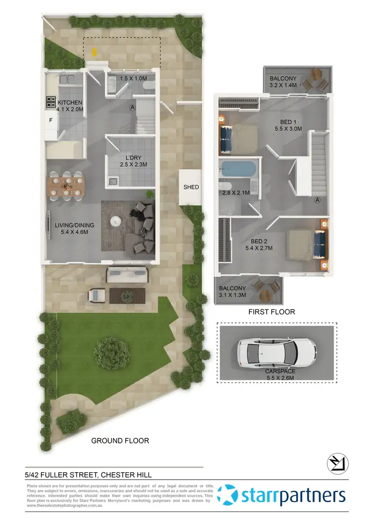 Floorplan of Homely townhouse listing, 5/42 Fuller Street, Chester Hill NSW 2162
