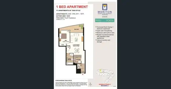 Floorplan of Homely apartment listing, U710/2 Aqua St, Southport QLD 4215